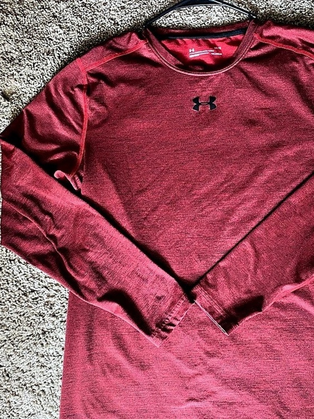 Under Armour ColdGear Infrared Fitted Long Sleeve Shirt Red Large Me